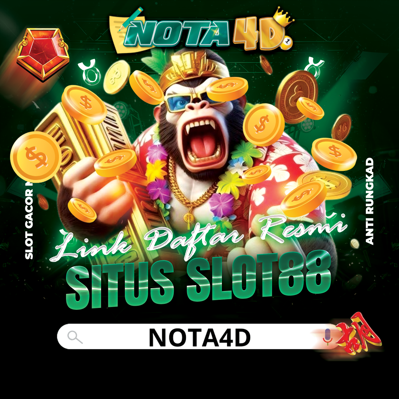 Daftar Nota4D Slot88 Resmi: Slot Online Paling Gampang Maxwin